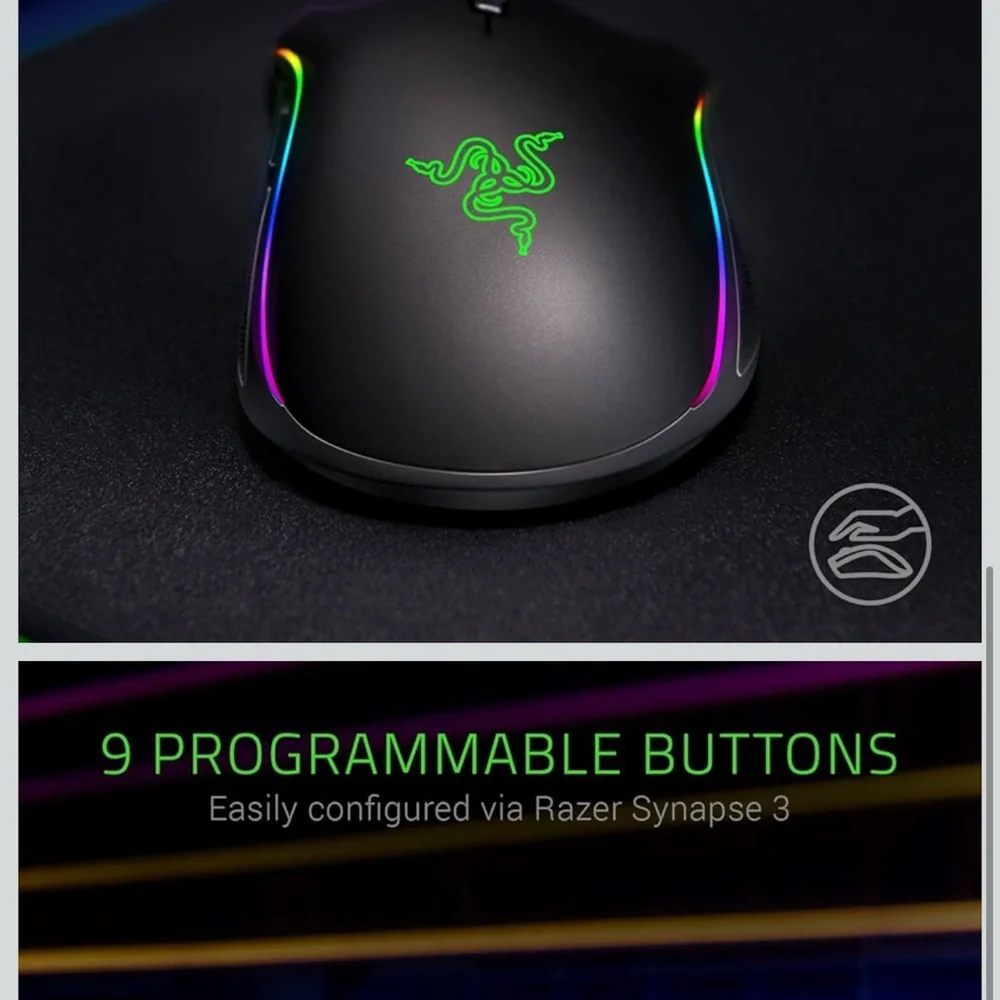 Razer RGB Gaming Mouse with Black Finish